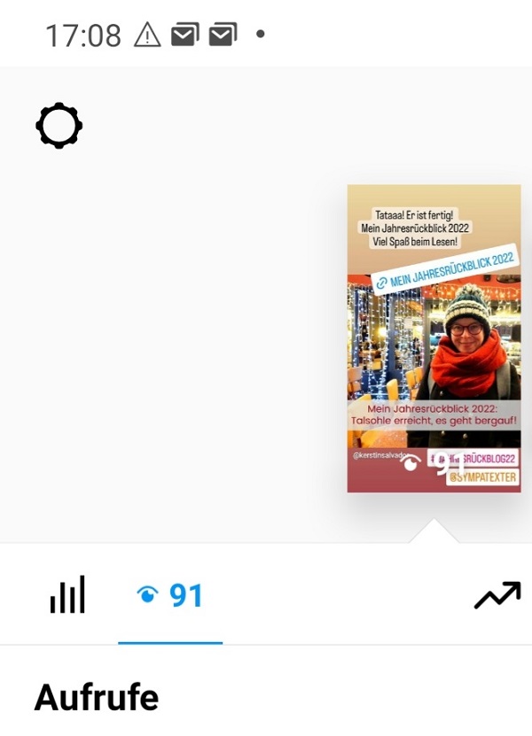 Screenshot von Posting auf Instagram